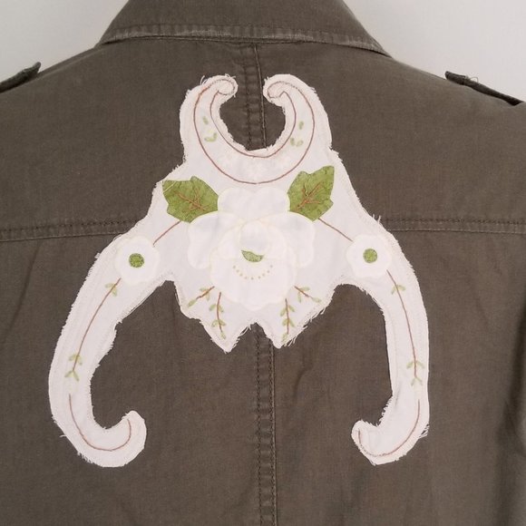 Refashioned Vintage Army Green Shirt (M/L) - Picture 6 of 7